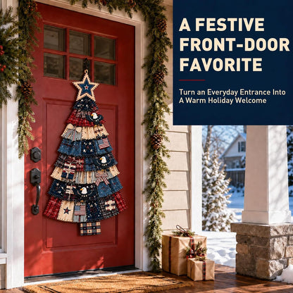 Handmade Fabric Christmas Tree Wall Decor