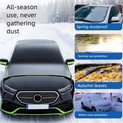 Magnetic Waterproof Oxford Cloth Windscreen Shade Cover with 360-Windproof, Easy Installation