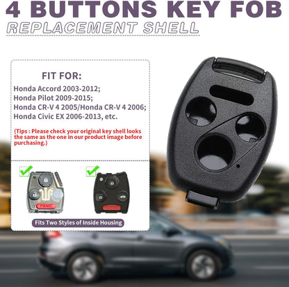 2PCS Honda Car Remote Key Shell