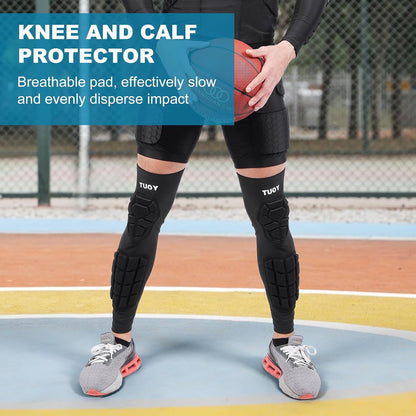 1 Pair Knee Pad with Shin Guard Pads