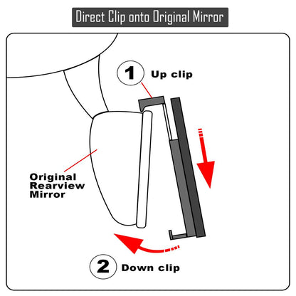Anti Glare Car Rearview Mirror, Universal Clip On Interior Mirror