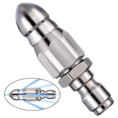 5000 PSI Sewer Jetter Nozzle Pressure Drain Jetter Hose Nozzle for 1/4 Pressure Washer Quick Connector