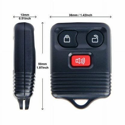 2 Pcs 3 Buttons Remote Key Fob Remote Compatible