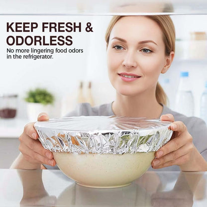 50 Pcs Reusable Aluminum Foil Food Covers Thermal Insulation