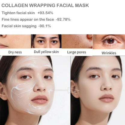 Collagen Night Wrapping Peel Off Facial Mask for Korean Glass Skin