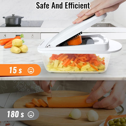 All-in-1 Vegetable Chopper Mandoline Slicer with Container