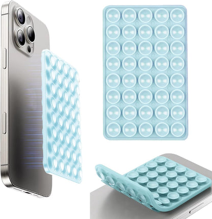 3Pcs Silicone Suction Cup Phone Case Mount - Double Sided, Strong Grip Holder for Selfie and Video