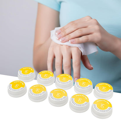 10 Pack Press Push Up Individually Sealed Wet Mini Wipes