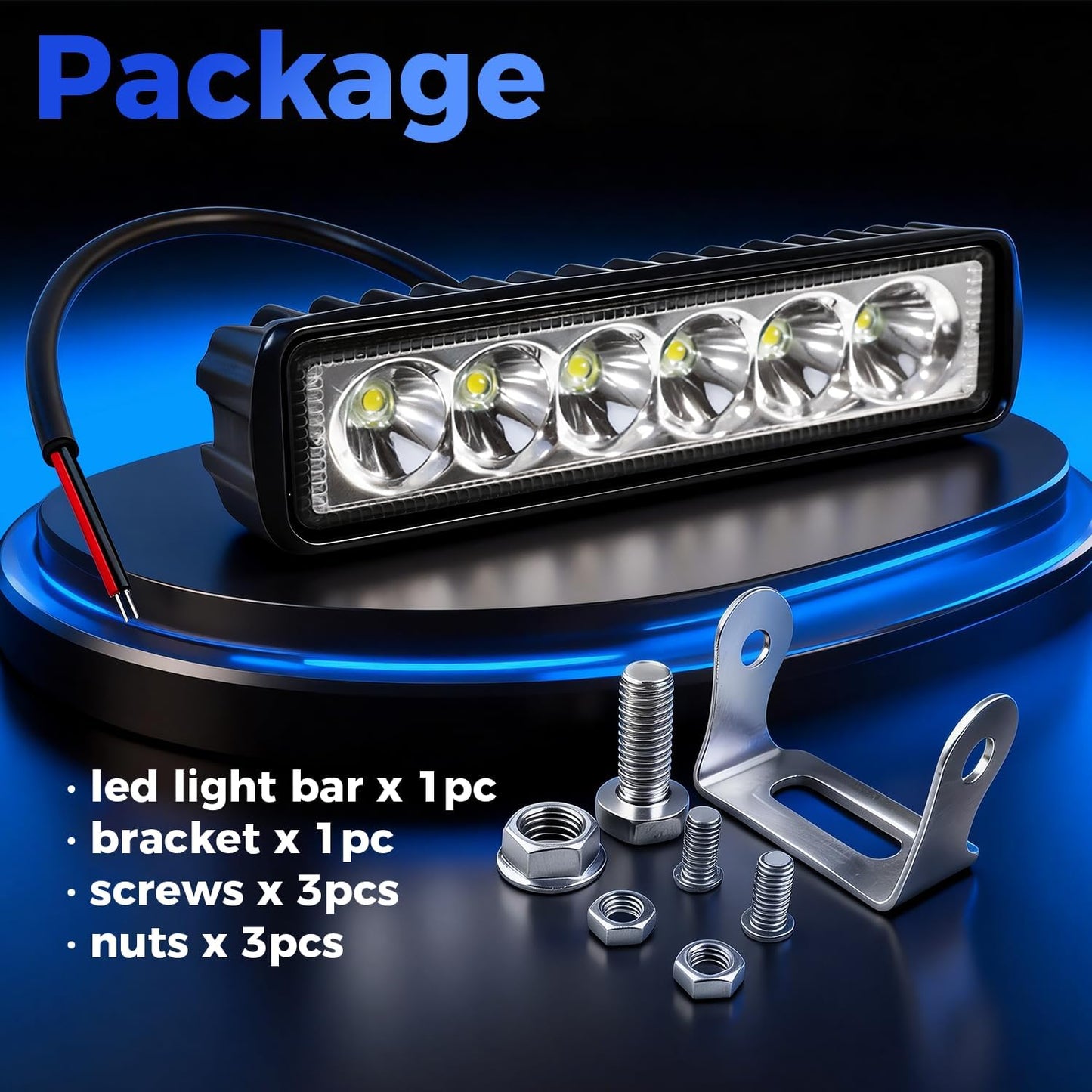 6 Inch Led Light Bar Spot Beam