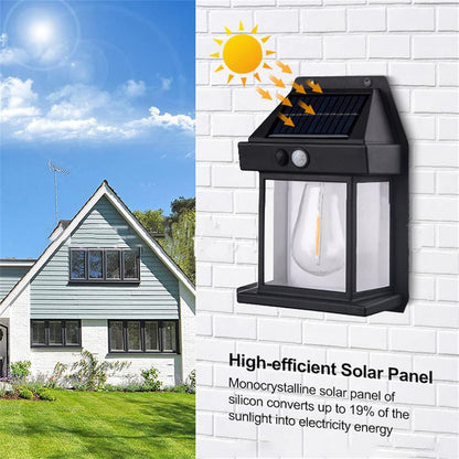 Solar Powered Outdoor Wall Lights Exterior Front Porch Security Light Wall Ornament