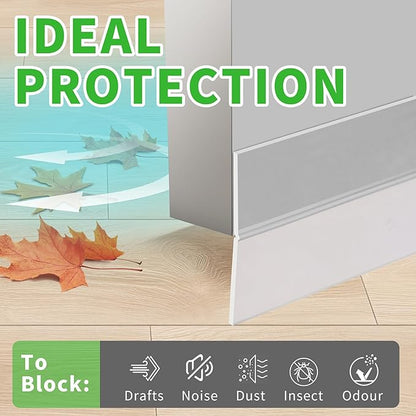 Silicone Clear Weather Stripping Door Seal,  Door Draft Stopper for Side of Door, Self-Adhesive Insulation Tape for Gaps (45mm;16Ft)