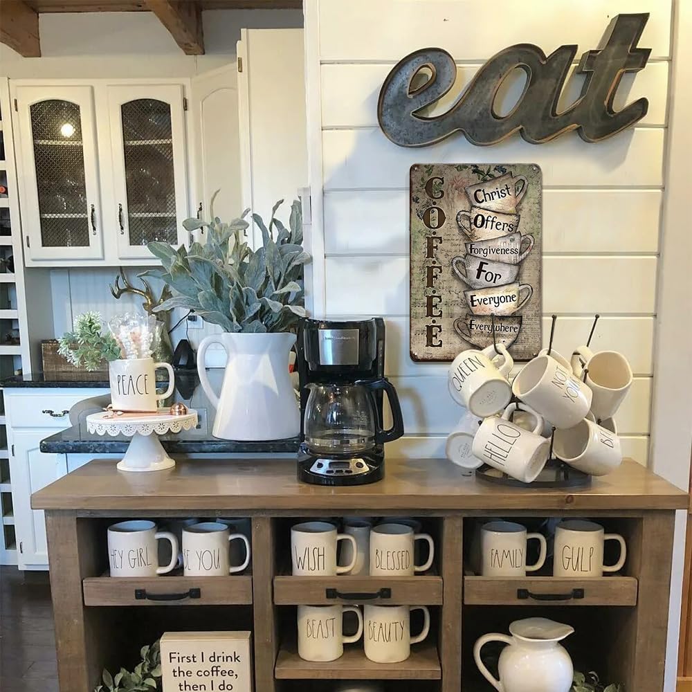 Christ Offers Forgiveness for Everyone Everywhere - Coffee Decor for Coffee Bar