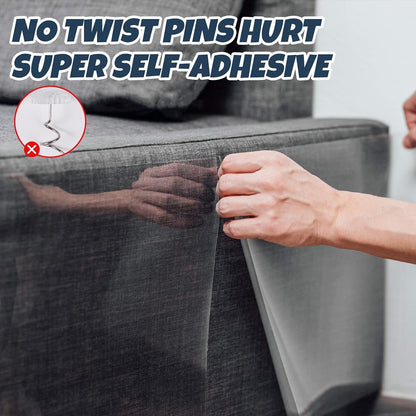 10pcs 6‘’ x 16‘’ Transparent Anti Scratch Furniture Protectors, Adhesive Scratch Tape - Easy Apply Removable Use for Stairs Carpet Sofa & Doorway