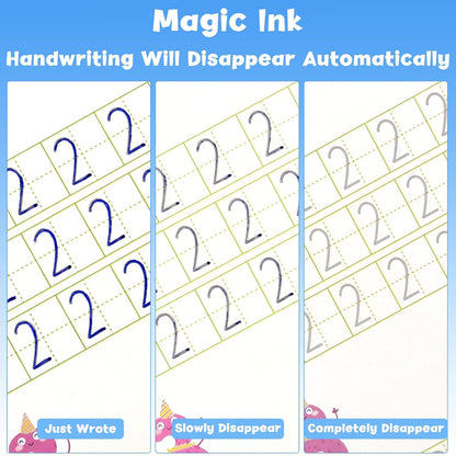 4-Pack Reusable Magic Grooved Practice Copybooks for Kids