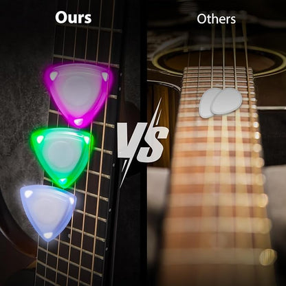 Glowing Guitar Pick: Lightweight Colourful Illuminated Picks for Acoustic & Electric Guitar