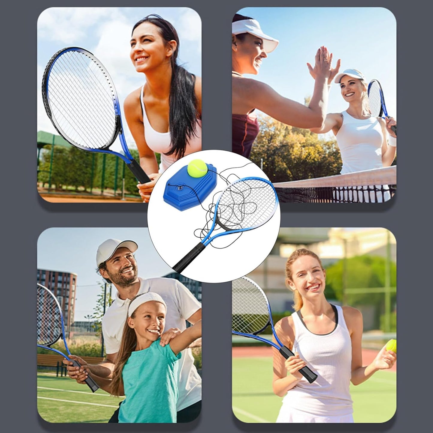 1 Set Tennis Practice Device with String Ball for Self-Practice Tennis Training Equipment