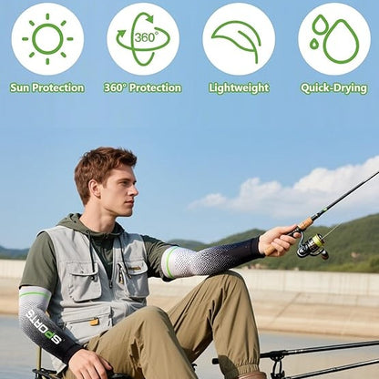 Compression Arm Sleeves UV Sun Protection Arm Sleeves Sports Cooling Sleeves Men Women