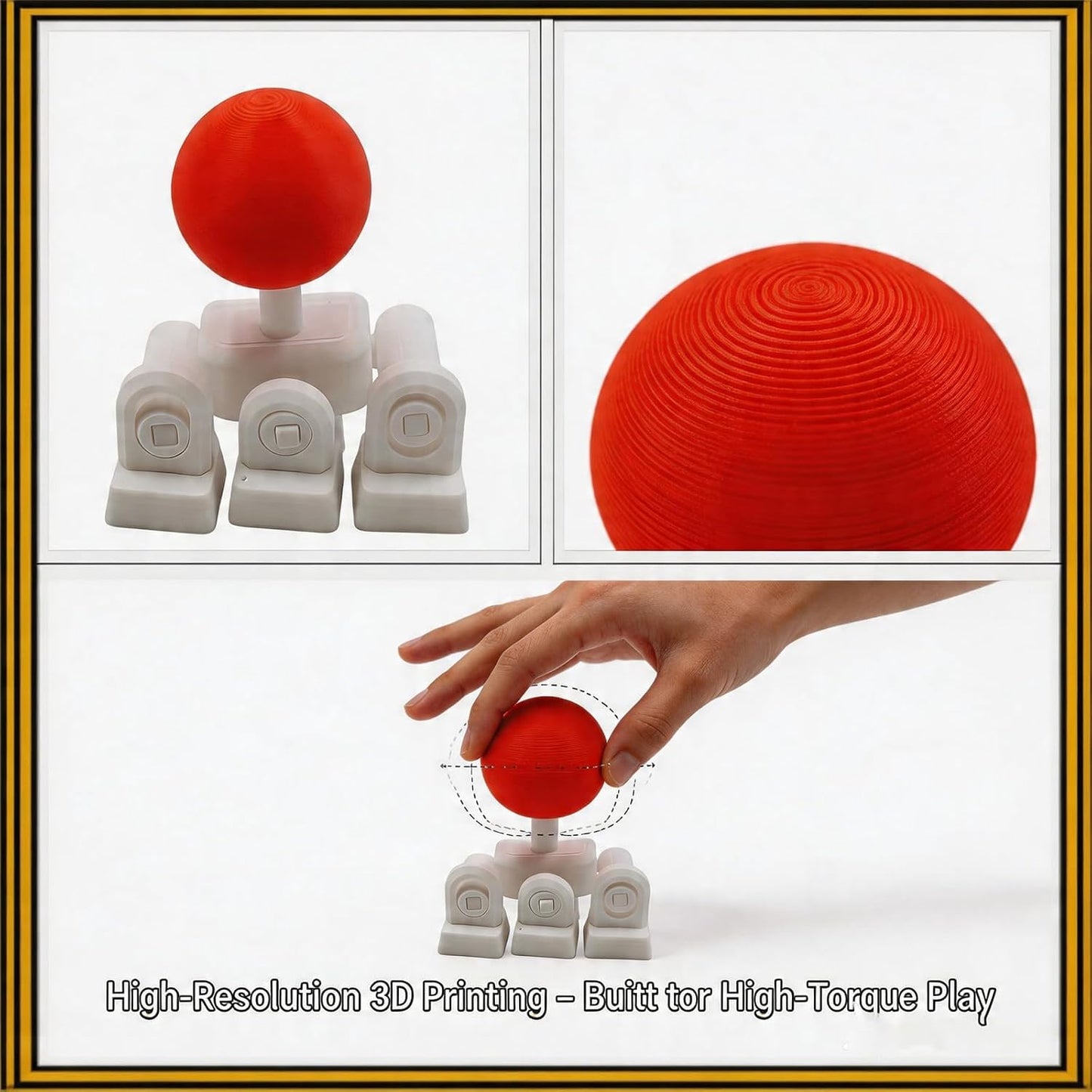 4pcs 3D Printed Keyboard Joystick Keycap Kit - Custom 4-Key Linkage Mod