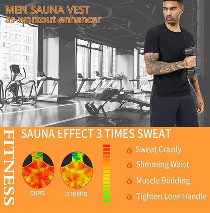 Men Sauna Shirt Sweat Suit Slimming Vest