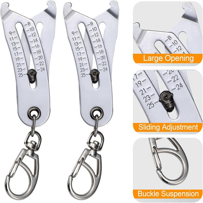 Portable Precise Thread Size Checker Keychain