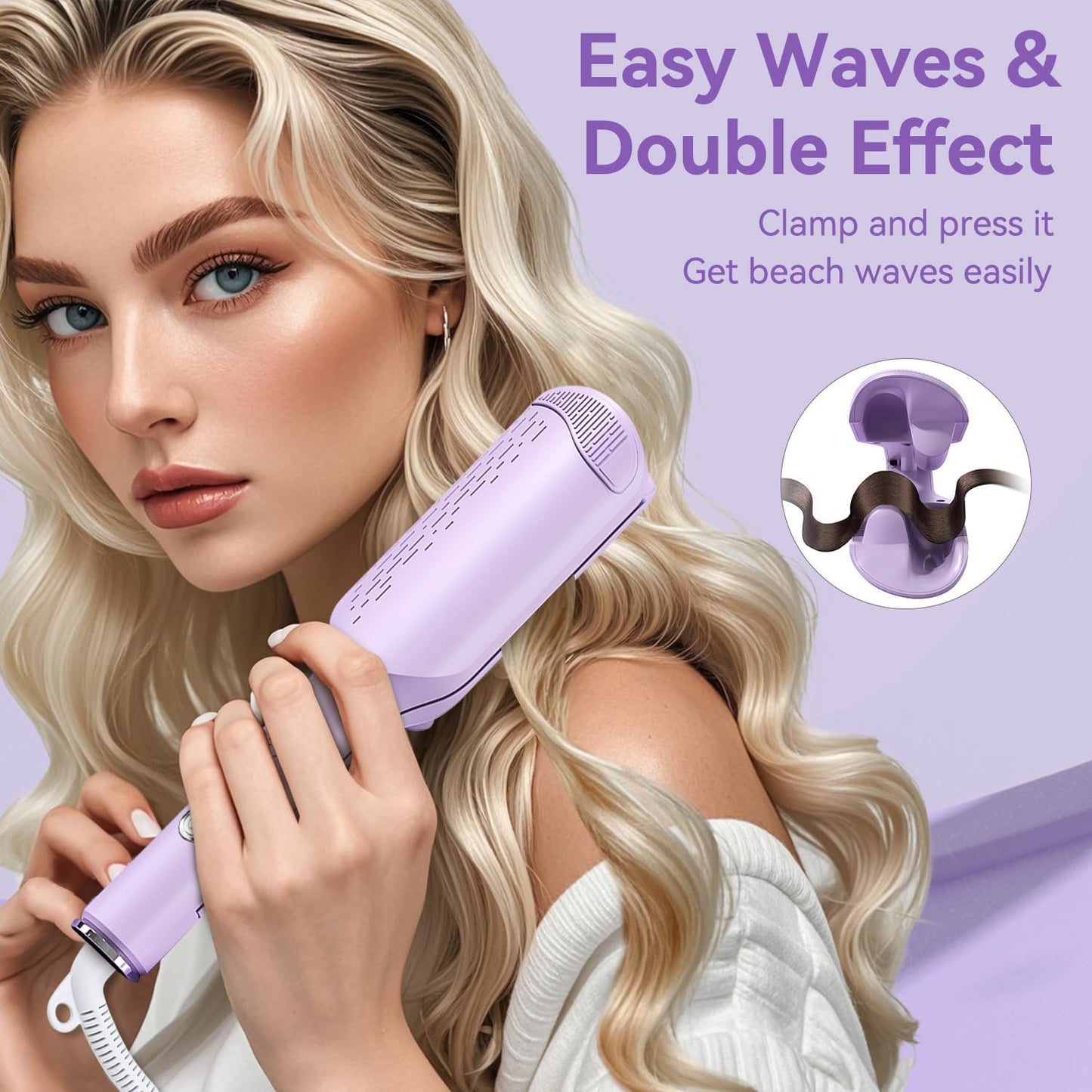 1.25 Inch 3 Barrel Ionic Curling Iron Hair Waver
