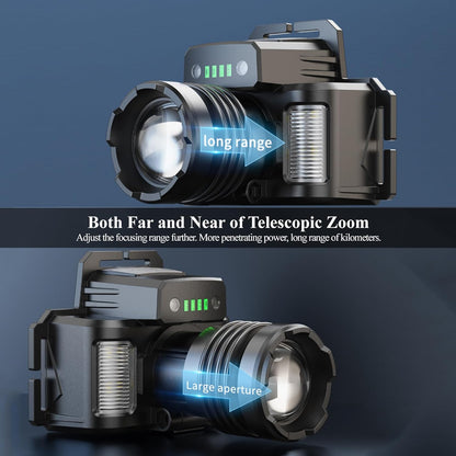 Adjustable 30W LED Super Bright Head lamp with Red Light
