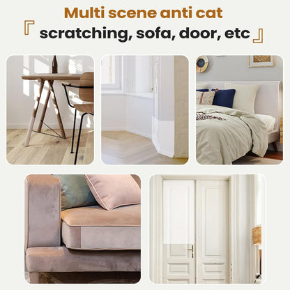 10pcs 6‘’ x 16‘’ Transparent Anti Scratch Furniture Protectors, Adhesive Scratch Tape - Easy Apply Removable Use for Stairs Carpet Sofa & Doorway