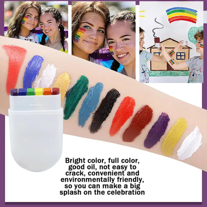 World Cup 2026 Soccer Ball Easy Clean Rainbow Face Paint Kit