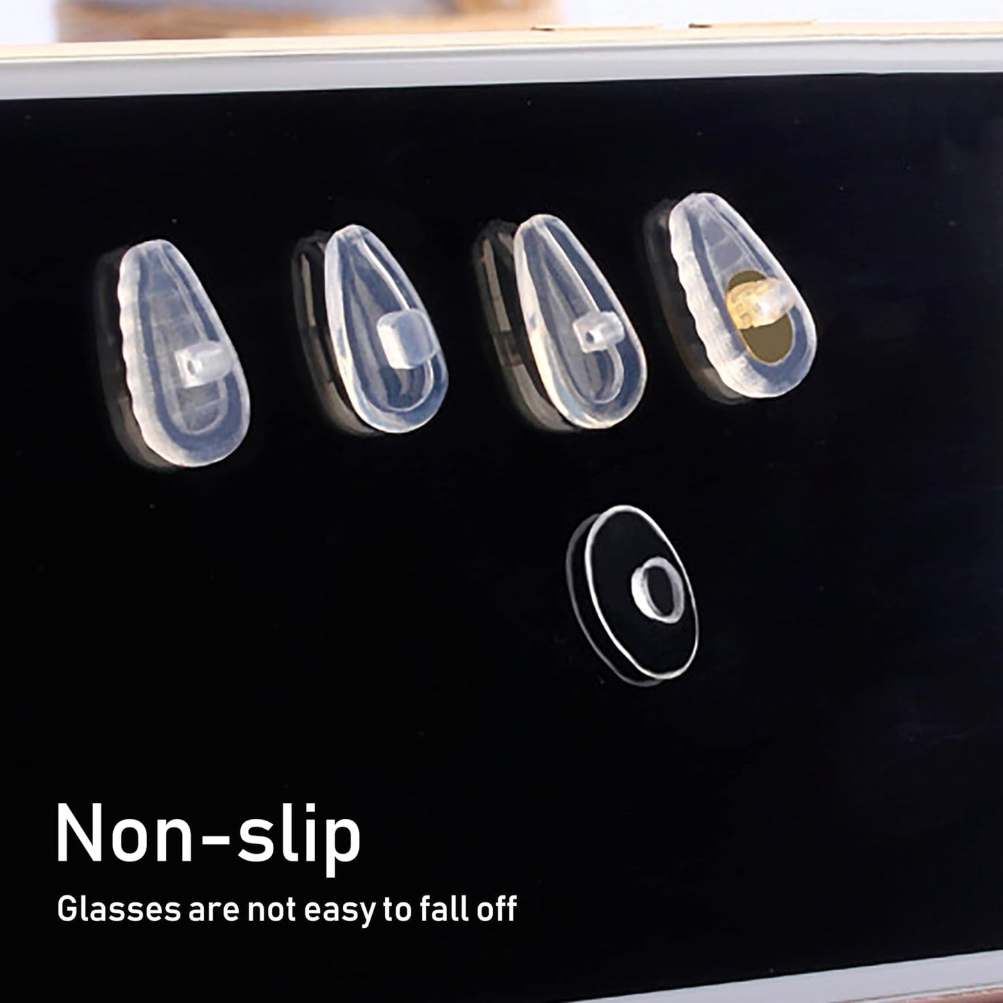 35 Pairs Silicone Non-Slip Eyeglass Nose Pads Replacement Kit with Screws & Tools
