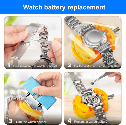 Watch Battery Replacement Tool Kit - Watch Wrench Back Remover for Rotate Open Watch Cover