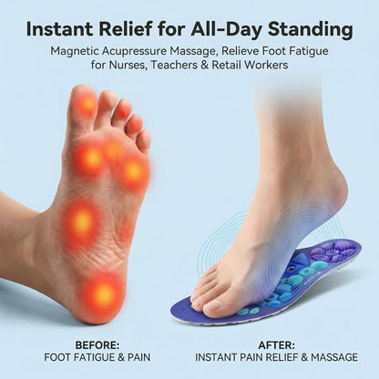 1 Pair Acupressure Insoles for Men and Women Magnetic Massage Insoles