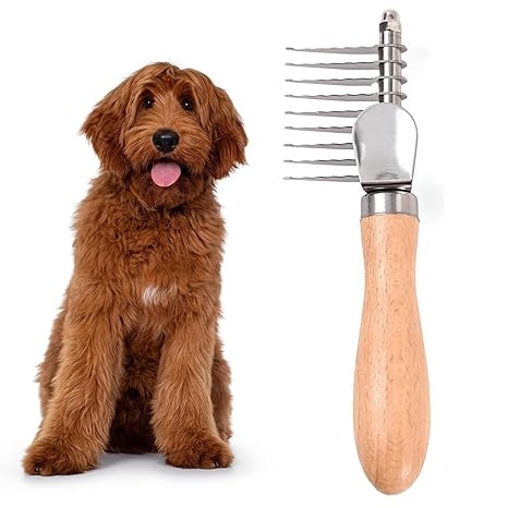 Dog Dematting Brush & Rake, Detangler Brush for Dogs