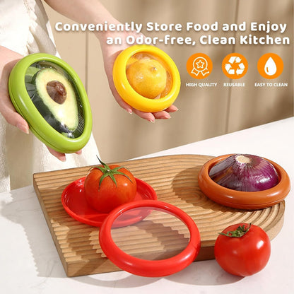 4 Pcs Vegetable and Fruit Storage Containers for Fridge
