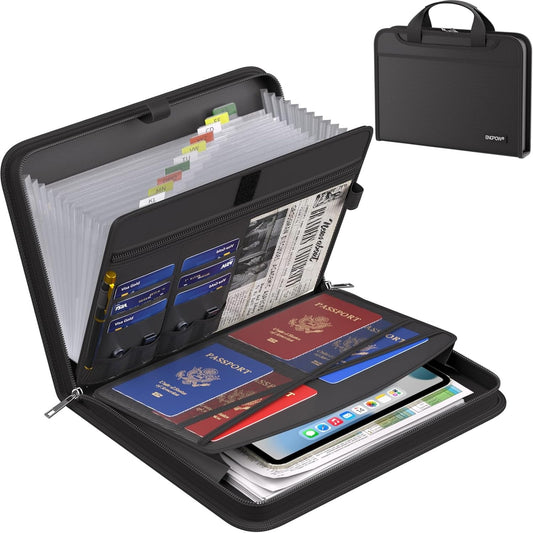Fireproof and waterproof Important Document Organizer Folio Accordion File