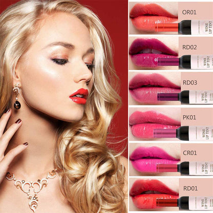 6 Colors Wine Lip Gloss Set - Matte Lip Stain Long Lasting Waterproof, Creates Natural Moisturizing Lip Gloss Easily