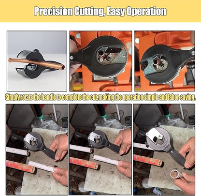 Compact Ratchet Pipe Cutter For Stainless Steel, Copper, Perfect For Limited Space Applications