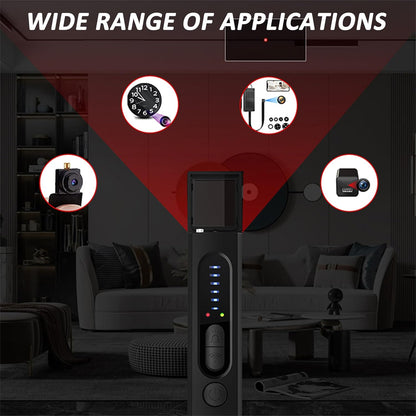 Hidden Camera Detector - 30h Working Time, 5 Levels Sensitivity