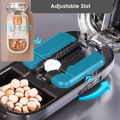 1/2 & 1/4 Adjustable Pill Splitter with Centering Device