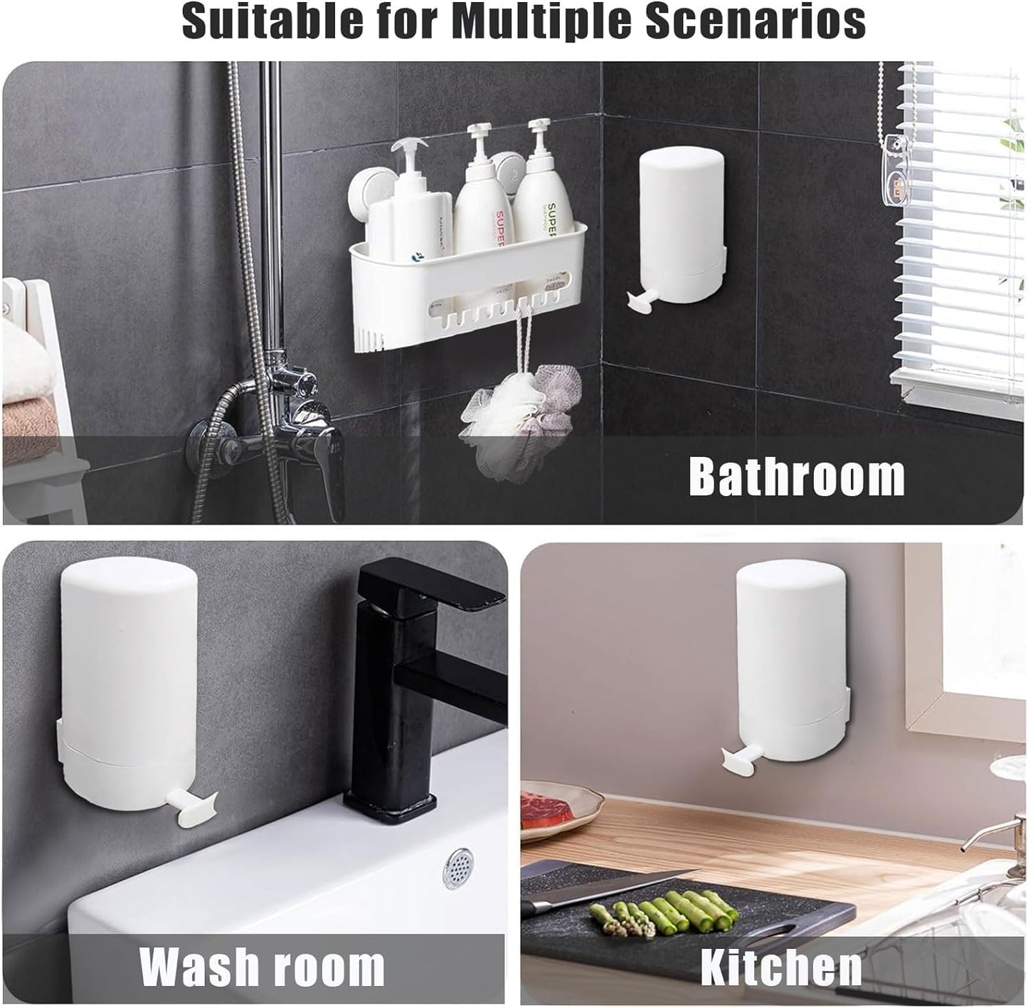 Soap Grinder for Bar Soap Wall-Mounted, No Drilling Waterproof