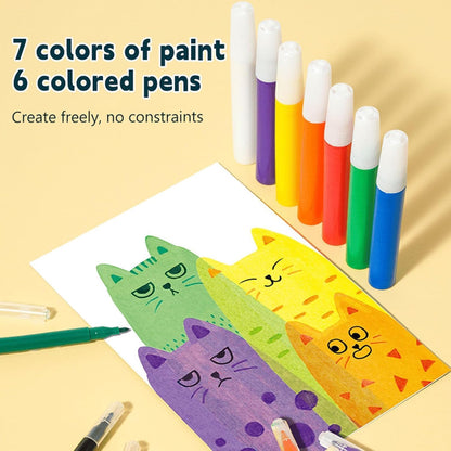 DIY Rainbow Scratch Art - 20Pcs Rainbow Scratch Mini Art Notes Set for Kids