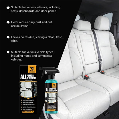 All Purpose Degreaser - Lemon Scent, Car Interior Cleaner, Quick Stain Removal for Automotive, Household