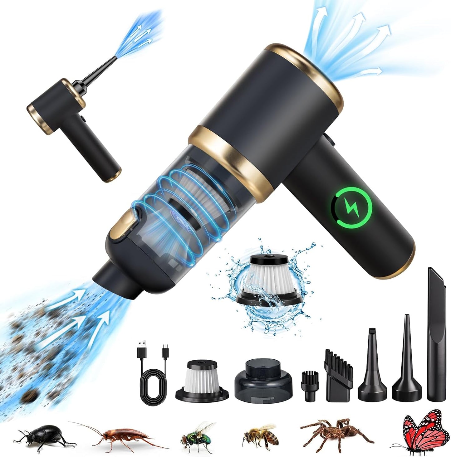Car Vacuum Cleaner, 12000Pa Vacuum Cleaner & Air Duster