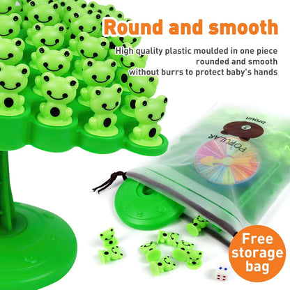 Frog Balance Game Toys,Balance Game Tree Two-Player Parent-Child Interactive Family Montessori Toy
