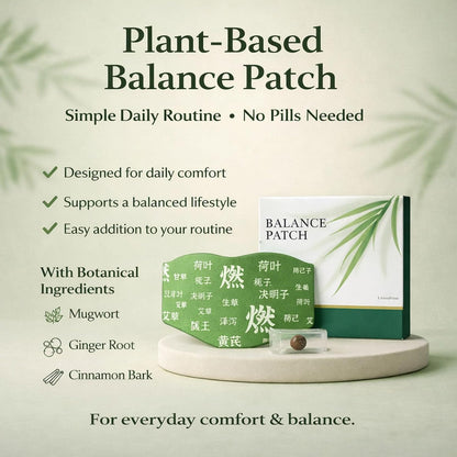 Japanese Herbal Balance Patch -  Plant-Based Ingredients, Comfortable Adhesive Design