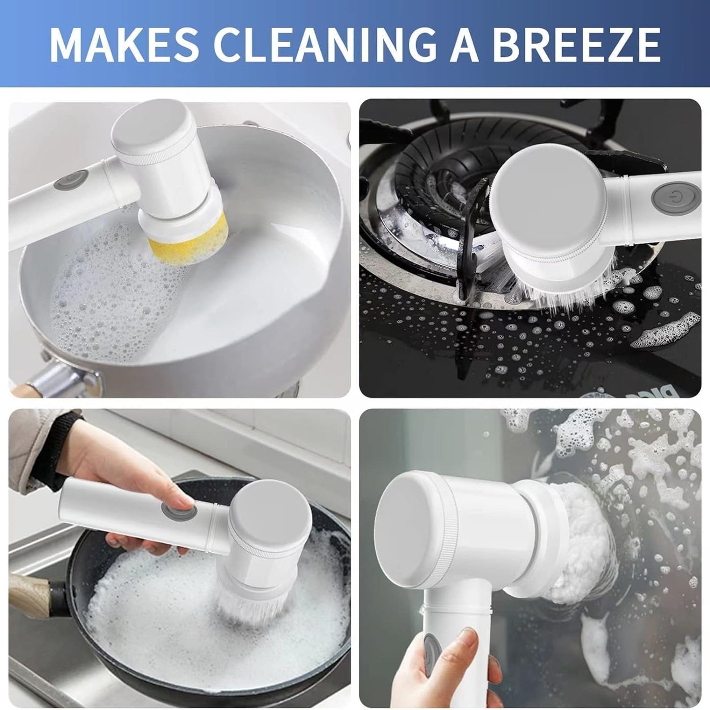 Multi-Functional Electric Cleaning Brush 5 in 1 Magic Power
