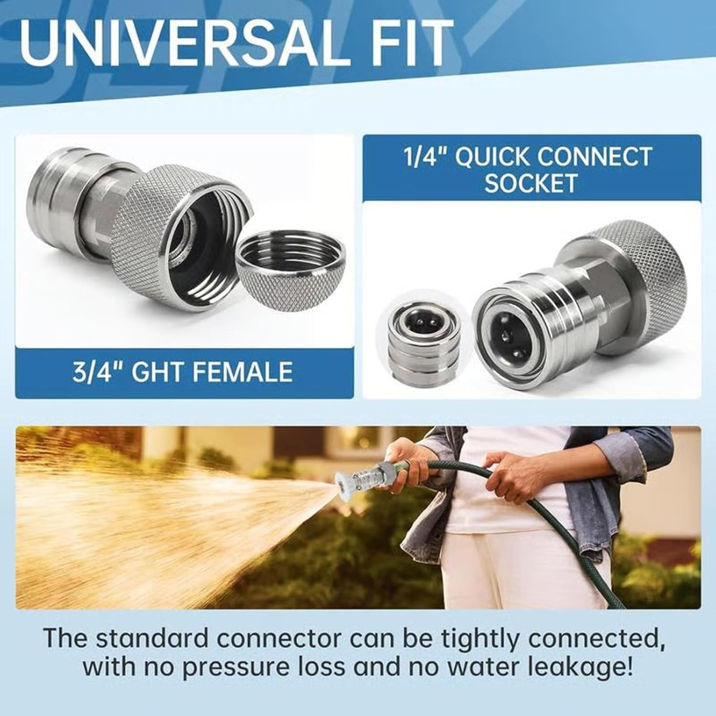 Garden Hose to Mini Power Washer Adapter-3/4 GHT to 1/4