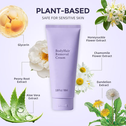 Body Hair Removal Cream for Women & Men- Hair Removal for Body Legs 2-in-1