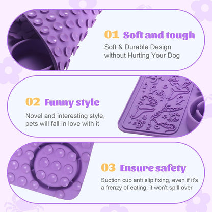 Slow Feeder Bowl Silicone Lick Mat for Dogs & Cats