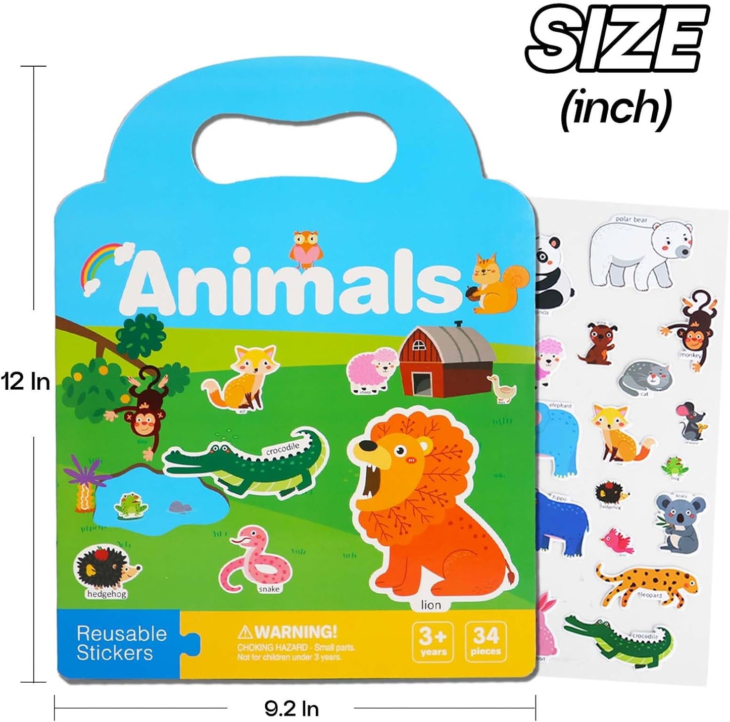 3 Book/set Reusable Sticker Books for Toddlers 3D Stickers