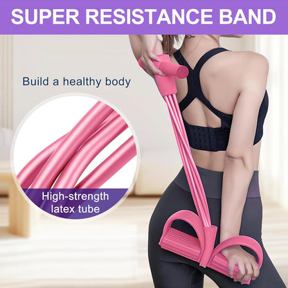 Yoga Puller Exercise Resistance Bands Set Portable Puller Sit-ups Fitness